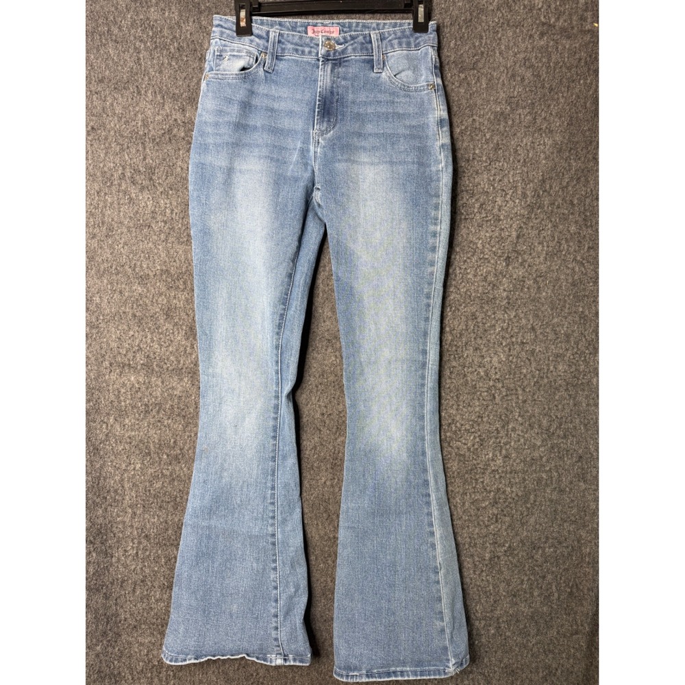 Juicy Couture Lunita Light Wash High Rise Flare Bell Bottom Denim Jeans Size 28